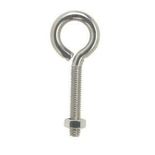 Hampton 5/16 in x 4 in L Zinc-Plated Steel Eyebolt Nut Included Hampton 5/16 in x 4 in L Zinc-Plated Steel Eyebolt Nut Included
